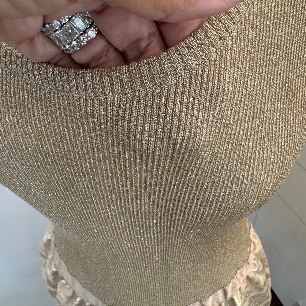 Moschino Perfect Party Dress - Gold Size 10 - Picture 6 of 14